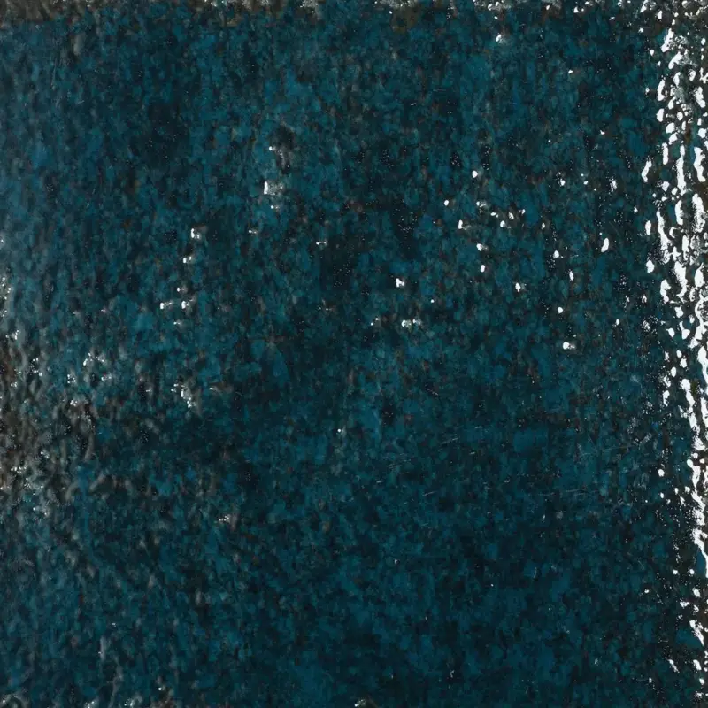 Muster von Wandfliesen Lara Glänzend Gewellt 15x15cm Blau Meistverkauft