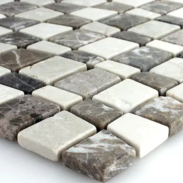 Rabatt Mosaikfliesen Marmor Welle Castano Beige