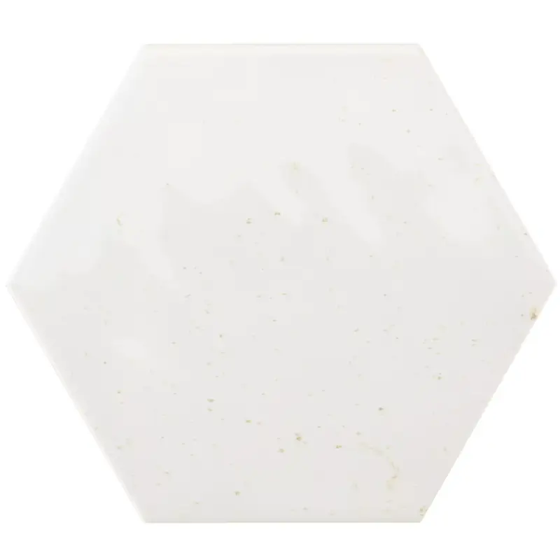Sichere Zahlung Muster von Wandfliesen Arosa Glänzend Gewellt Hexagon Weiß 17,3x15cm