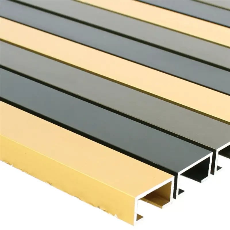 Aktuell Mosaikfliesen Aluminium Thasos Schwarz Gold