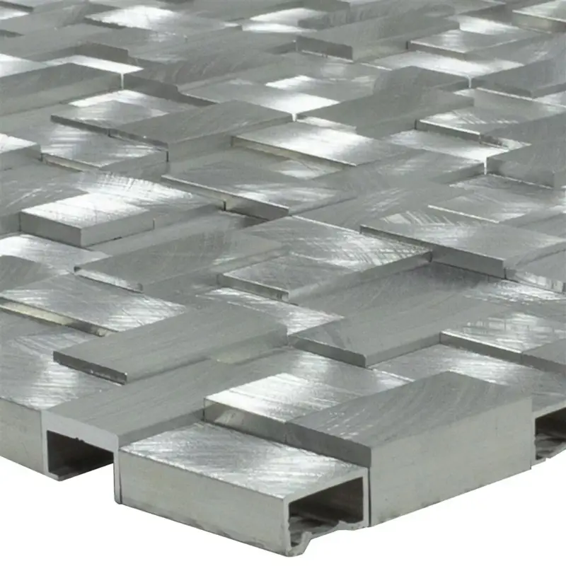 Aluminium Metall Mosaik Fliesen Quantum Silber Rabatt