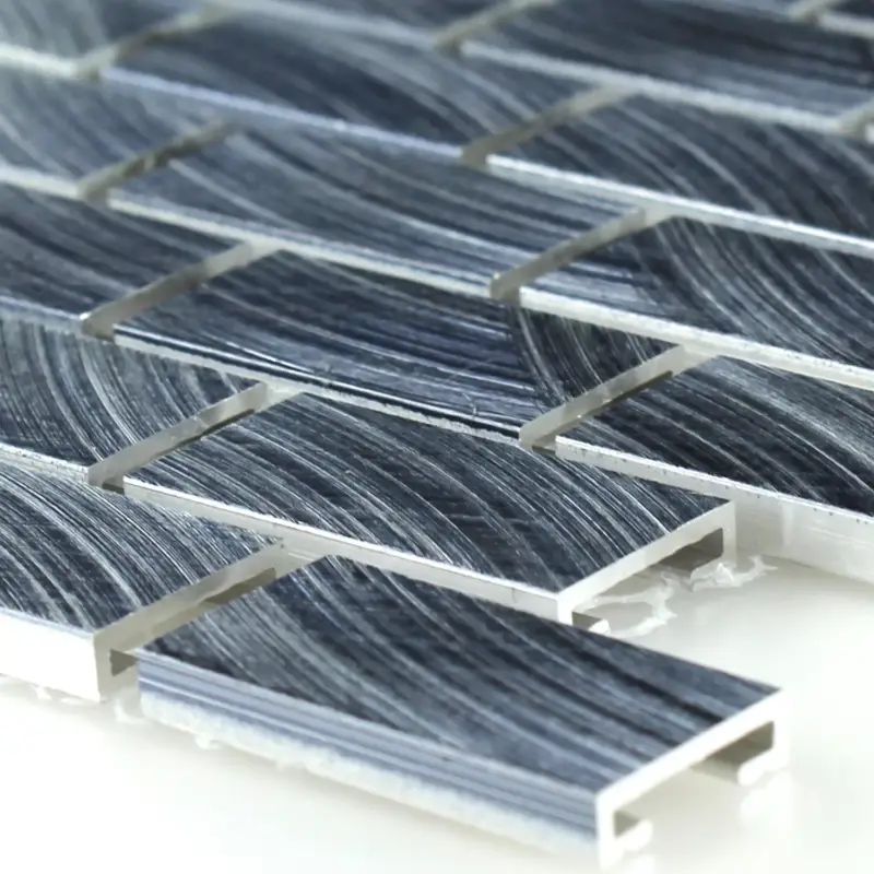 Aluminium Metall Mosaikfliesen Charmant Schwarz Angebot