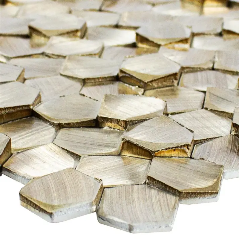 Aluminium Metall Mosaik Fliesen McAllen Gold Must-Have