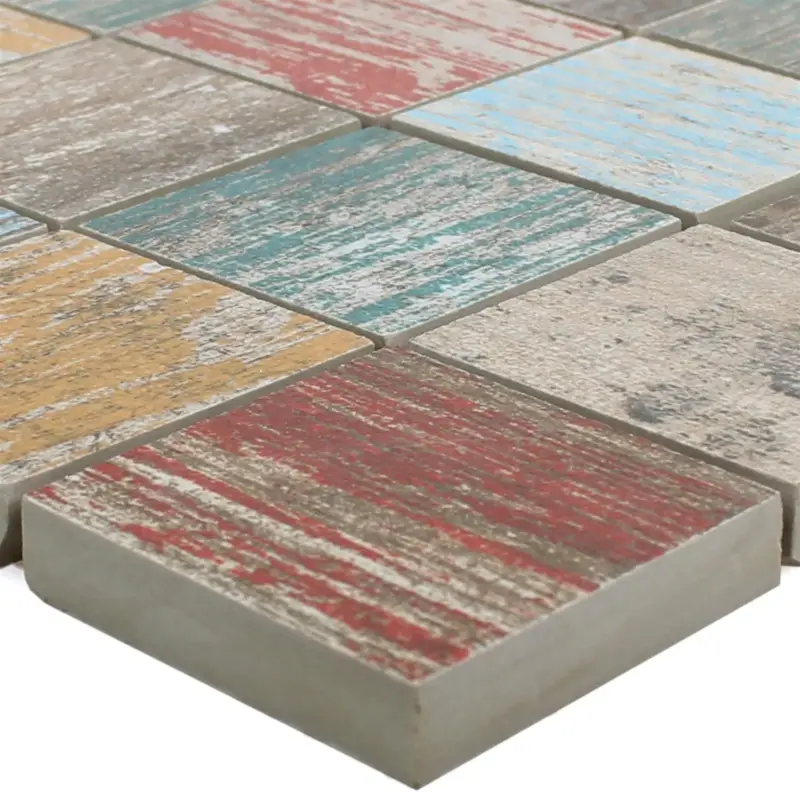 Sonderangebot Keramikmosaik Fliesen Concerto Bunt Quadrat R10/B