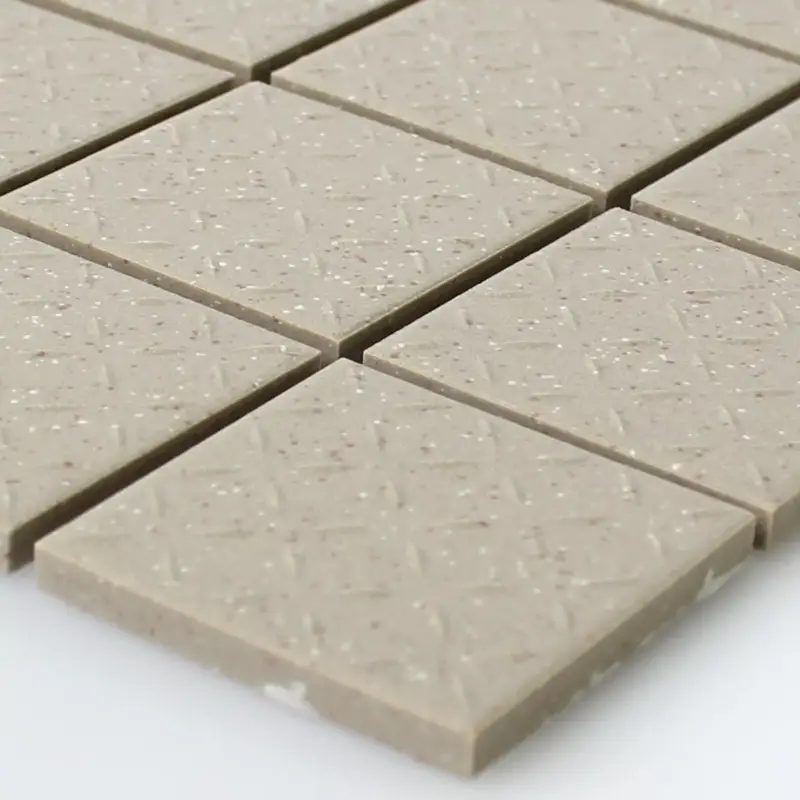 Zertifiziert Mosaikfliesen Keramik Beige Gespenkelt Matt R11