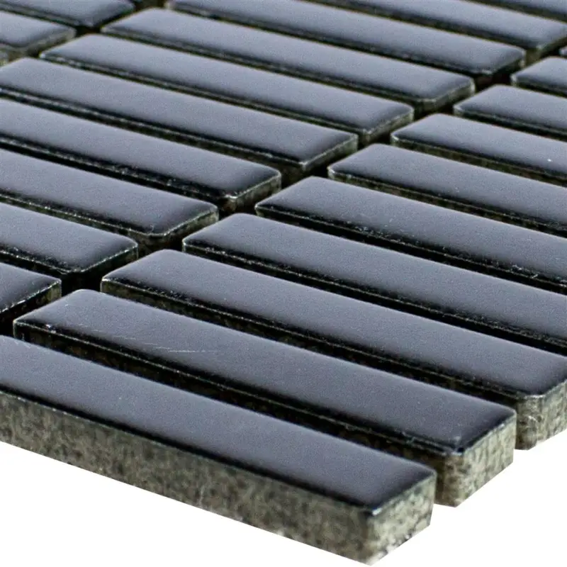 Keramik Mosaik Fliesen Midway Schwarz Matt Sichere Zahlung