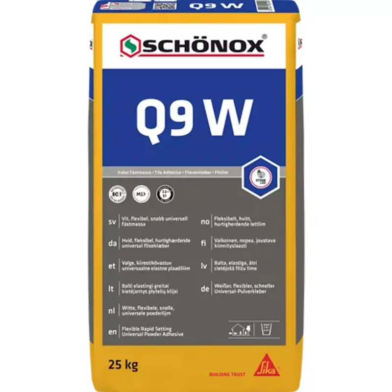 Sofort Bestellen Fliesenkleber Schönox Q9 W Weiß Flexibler Universal Pulverkleber 25 KG