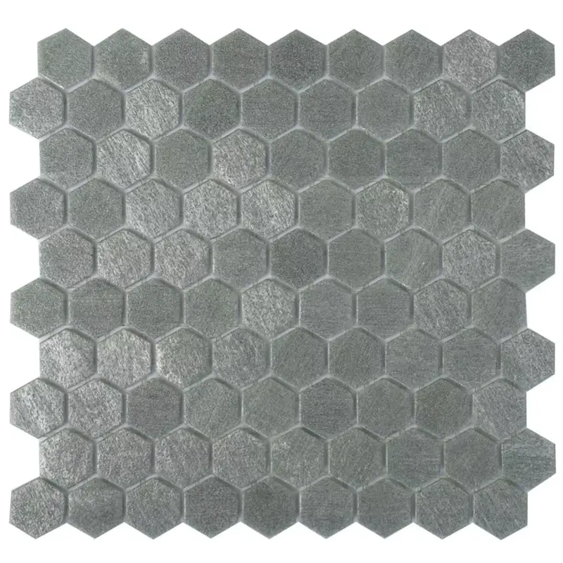 Aktuell Glasmosaik Fliesen Trend-Vi Hexagonal 2102 Hellgrau