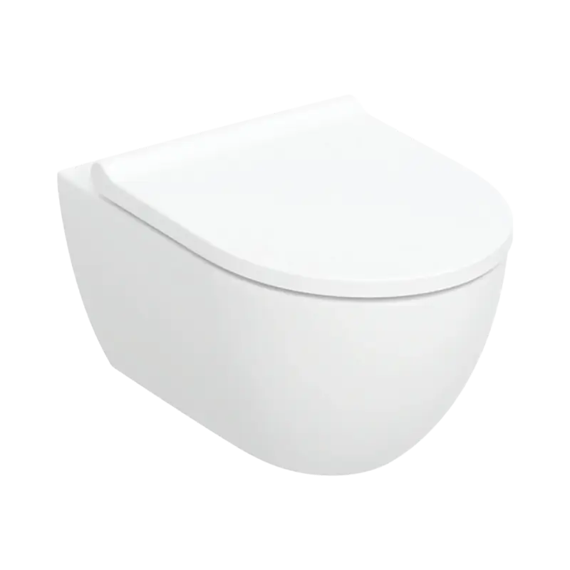 Geprüft Geberit Acanto Hänge-WC: weiß glänzend, spülrandlos