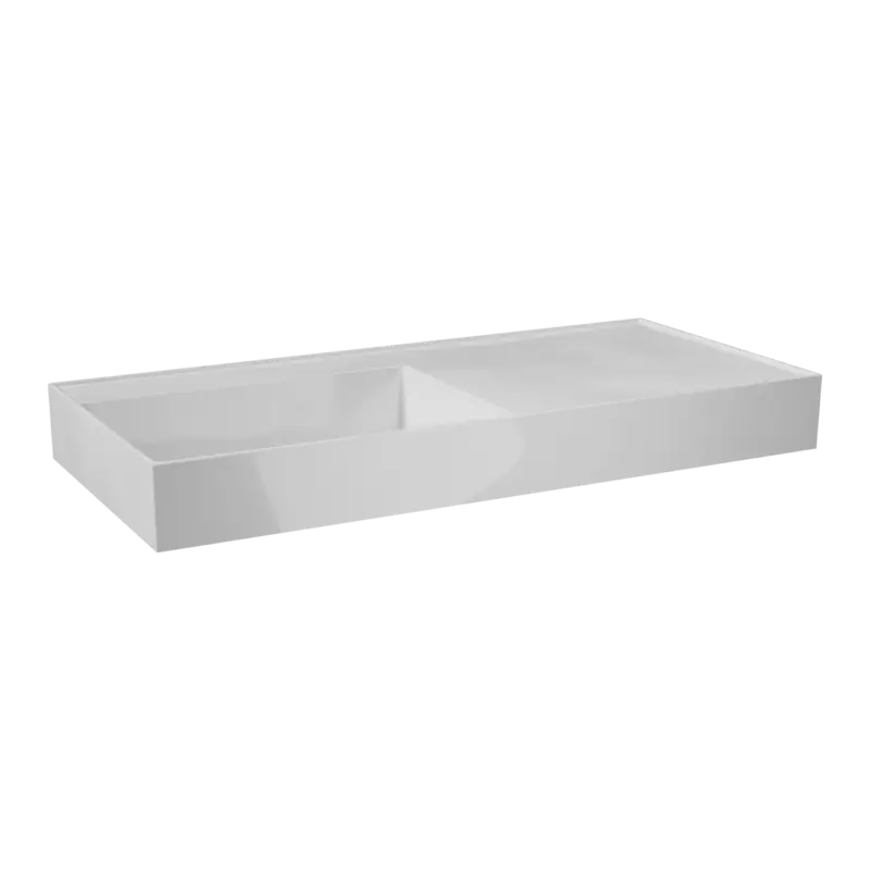 Ausverkauf Balmani Argila Waschtisch links Marmorkomposit glänzend Weiβ 100 x 46 cm