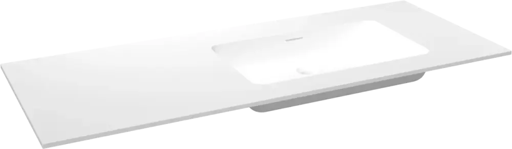 Sofort Bestellen Storke Mata Waschtisch, rechts, Solid Surface matt, 130 x 52 cm, Schrankkombination 35 cm