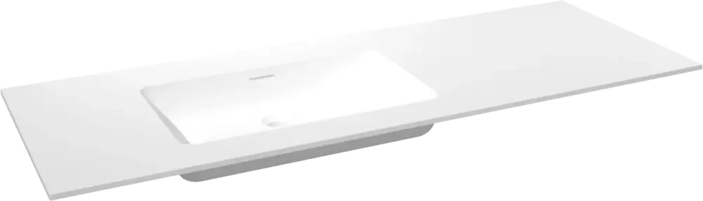 Echt Storke Mata Waschtisch, links, Solid Surface matt, 140 x 52 cm, Schrankkombination 35 cm