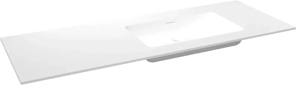 Storke Mata Waschtisch, rechts, Solid Surface matt, 140 x 52 cm, Schrankkombination 35 cm Neu