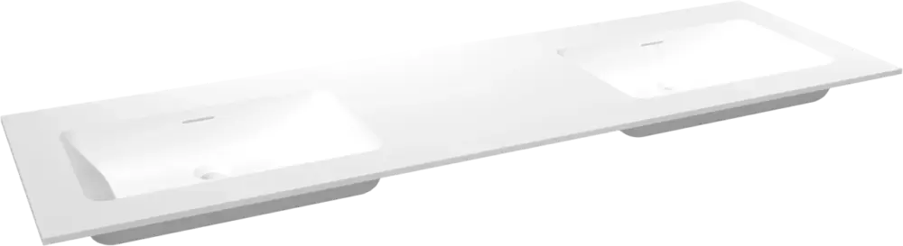 Storke Mata Doppelwaschtisch, Solid Surface matt, 165 x 52 cm Günstig