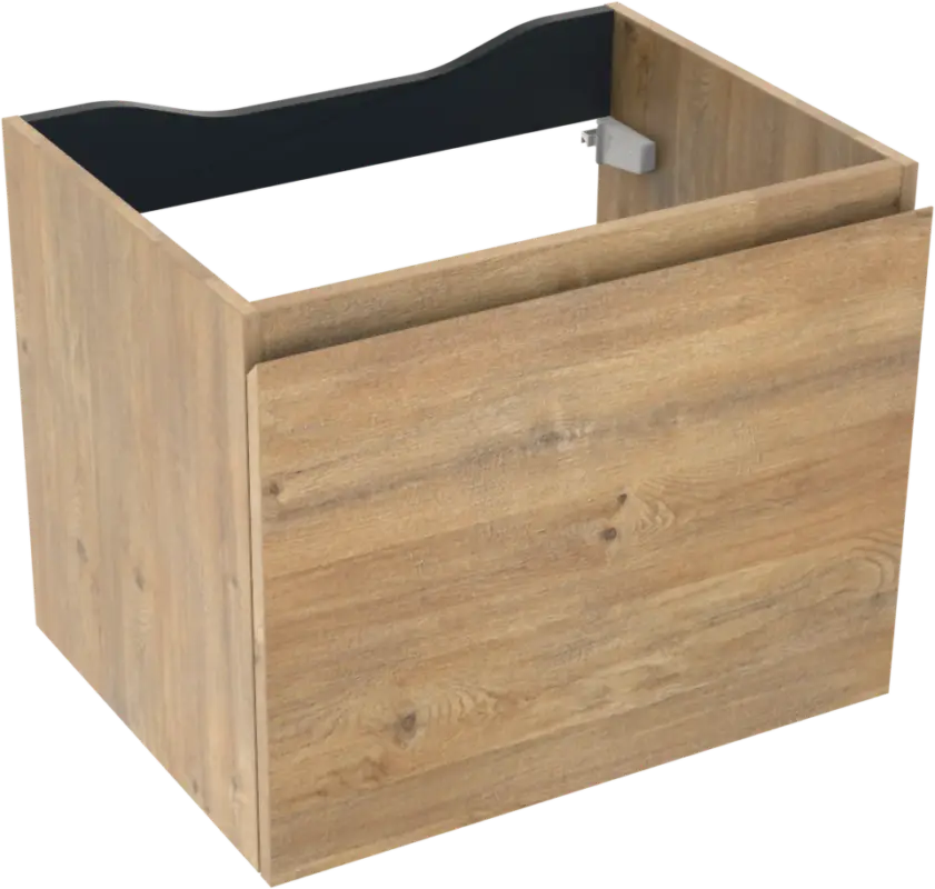 Sale Linie Lado hängender Waschbeckenunterschrank: 60 x 46 cm, Eiche Natur, 1 Schublade
