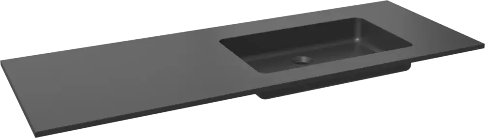 Storke Scuro Waschtisch, rechts, Quarz matt, 140 x 52 cm, Schrankkombination 45 cm Neu