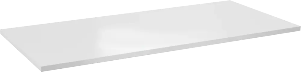 Aktuell Linie Lado Einzel- oder Doppel Waschtischplatte glänzend Weiß Marmorkomposit 100 x 46 cm