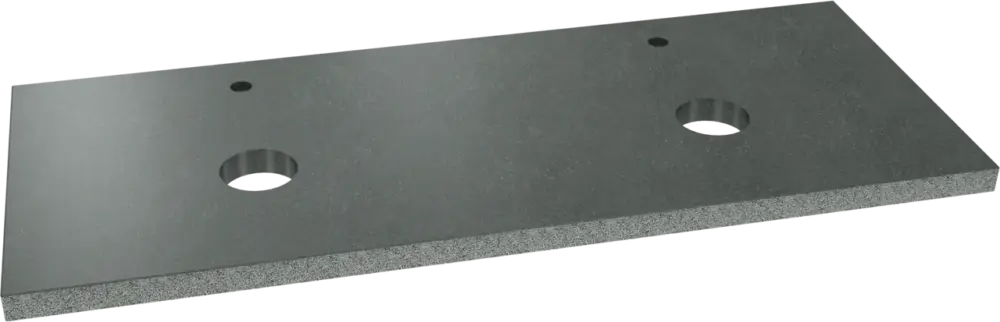 Top-Seller Balmani Rock Doppelwaschtischplatte, Granit poliert, 135 x 55 cm