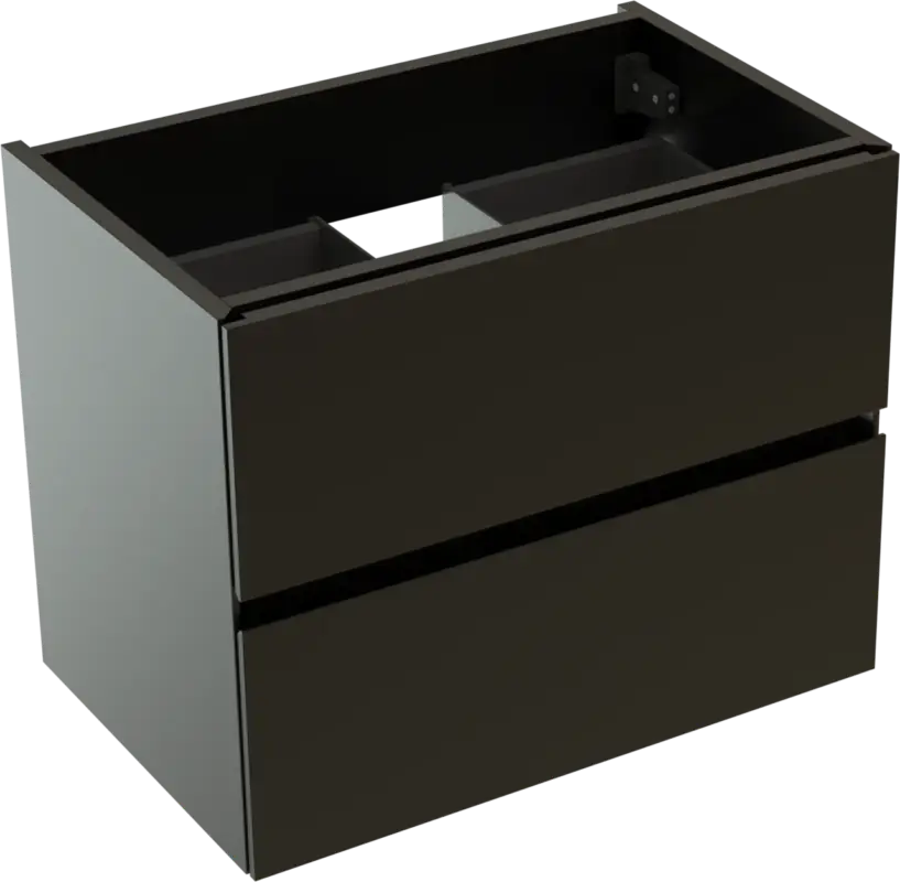 Storke Edge hängender Waschbeckenunterschrank: 60 x 40 cm, Schwarz Matt, 2 Schubladen Jetzt Bestellen