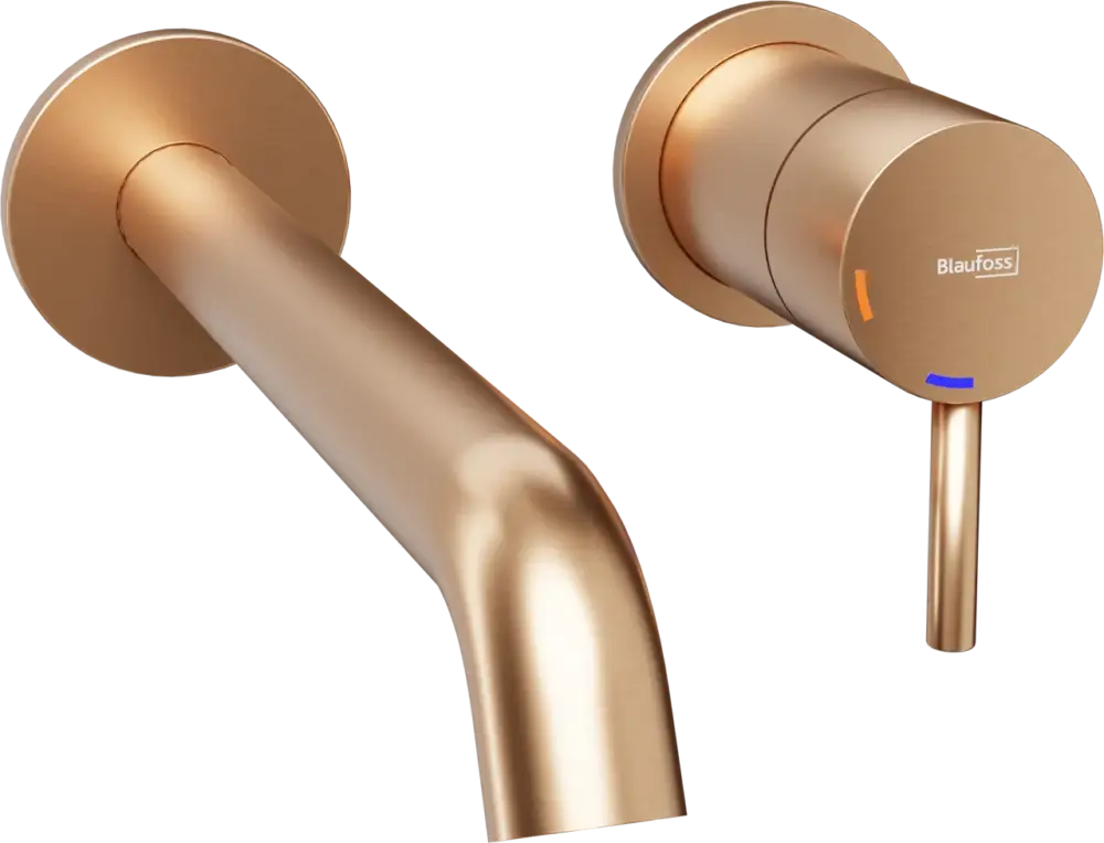 Meistverkauft Blaufoss Round 2.0 EcoStart Unterputz-Waschbecken Armatur: Brushed Rosegold, Einbauelement inklusive