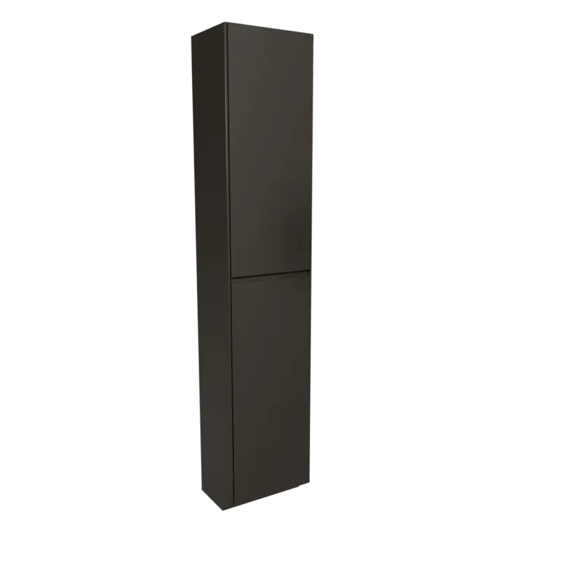 Storke Edge Badhochschrank: Stehend, links, Schwarz Matt, 40 x 30 x 200 cm Sofort Bestellen
