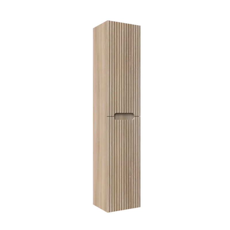 Super-Preis Linie Ribbo Badhochschrank: Hängend, Eiche hell, 35 x 30 x 170 cm