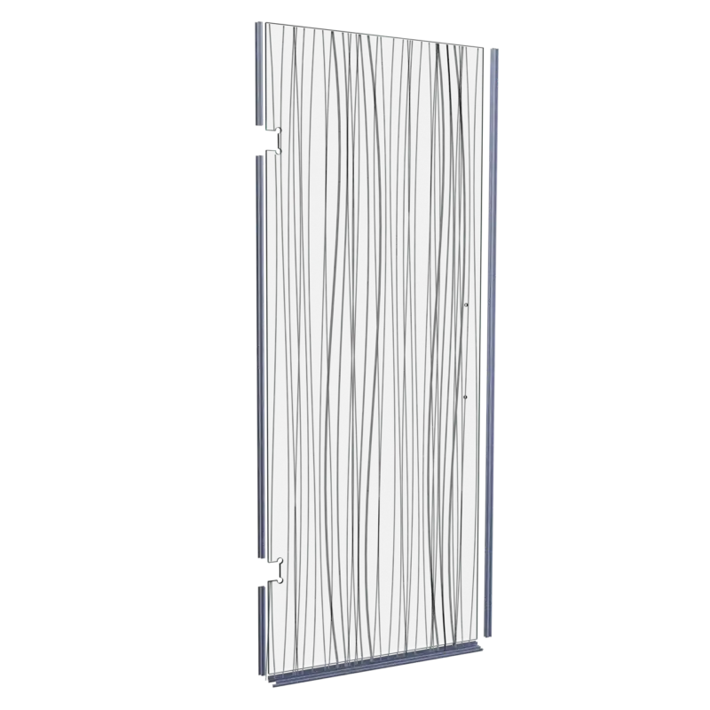 Bestseller Balmani Modular Glasscheibe und Dichtungen für Duschtür, 841 mm, Mikado