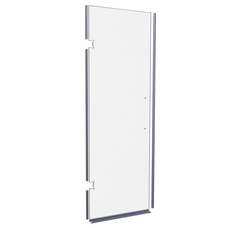 Geprüft Balmani Modular Glasscheibe und Dichtungen für Duschtür, 741 mm, Klarglas, inklusive Coating