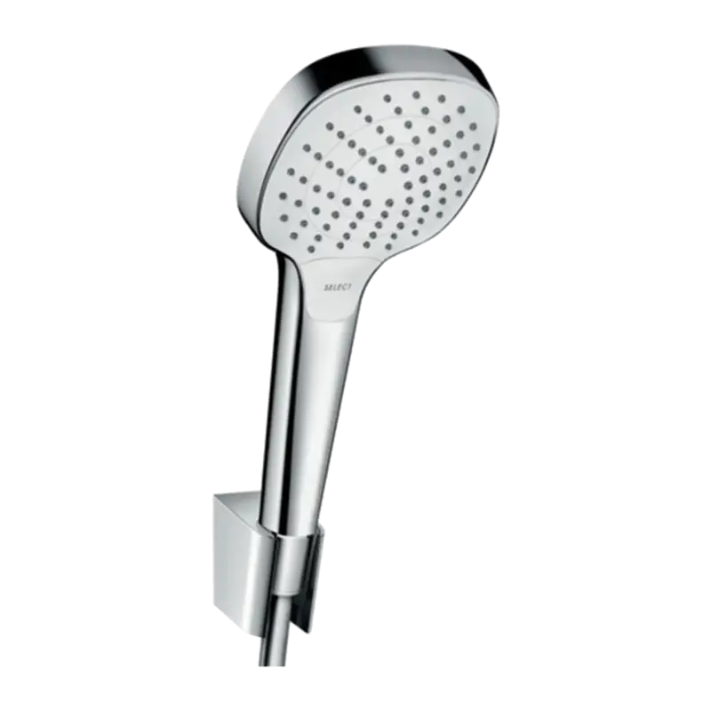 Hansgrohe Croma Select E 110 Vario/Porter EcoSmart Handbrause-Set: 3jet, Chrom Glänzend Expressversand