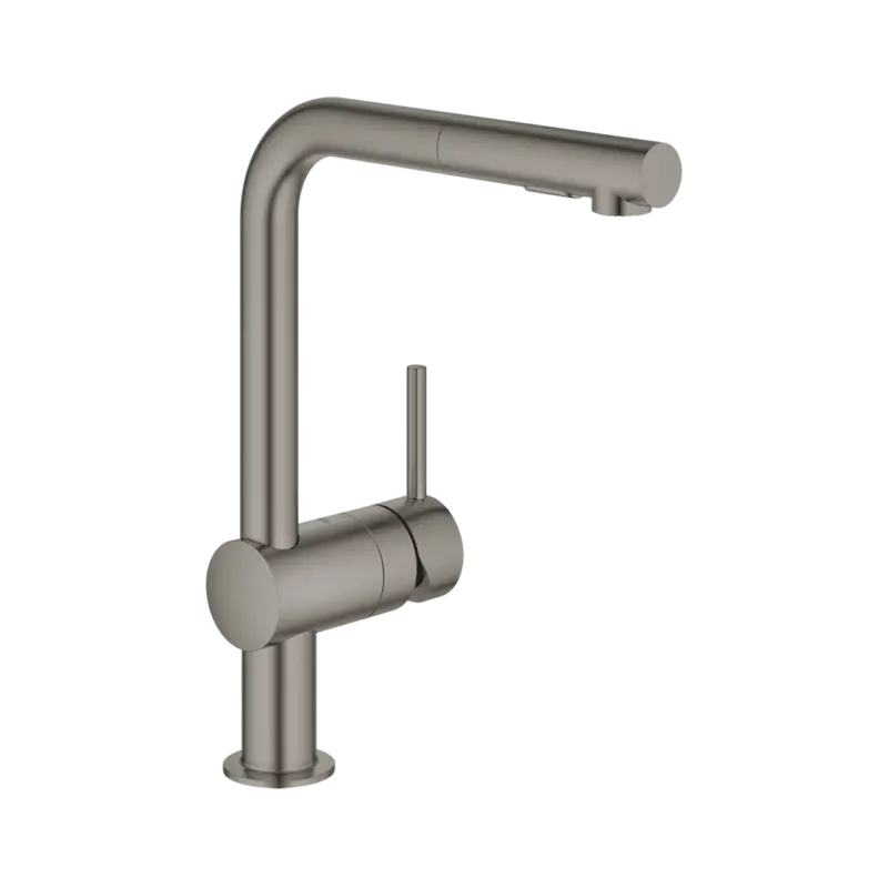 Grohe Minta Küchenarmatur mit ausziehbarer Handbrause: Brushed Hard Graphite Finale Aktion