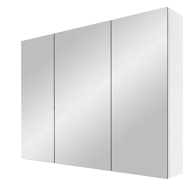 Linie Montro Spiegelschrank Bad: 100 x 75 cm, Weiß matt Finale Aktion