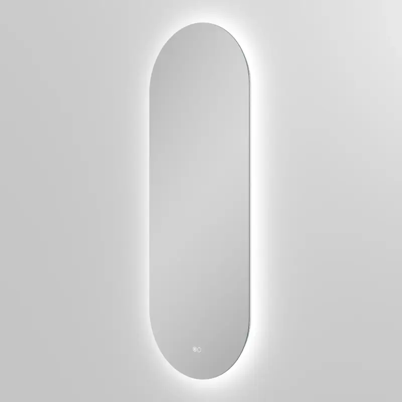 Balmani Giro Touch oval Badezimmerspiegel 45 x 120 cm mit Spiegelbeleuchtung und Anti-Beschlag Spiegelheizung Ausverkauf
