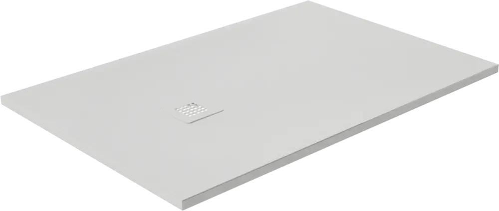 Luca Varess Classy duschwanne 120 x 80 cm marmorkomposit weiß matt rockstruktur Markenprodukt