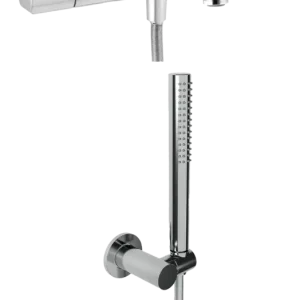 Blaufoss Boris Thermostat-Armatur Wandmontage Aufputz Badewannenarmatur chrom glänzend Preisreduziert