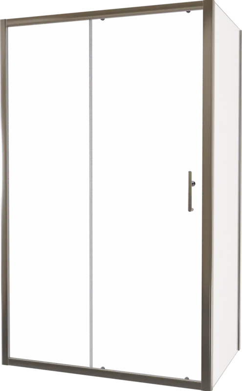 Versand Am Gleichen Tag Linie Cadiz Eckdusche Schiebetür mit fixierter Seitenwand, 120 x 70 cm, Klarglas, Brushed Chrome Profil