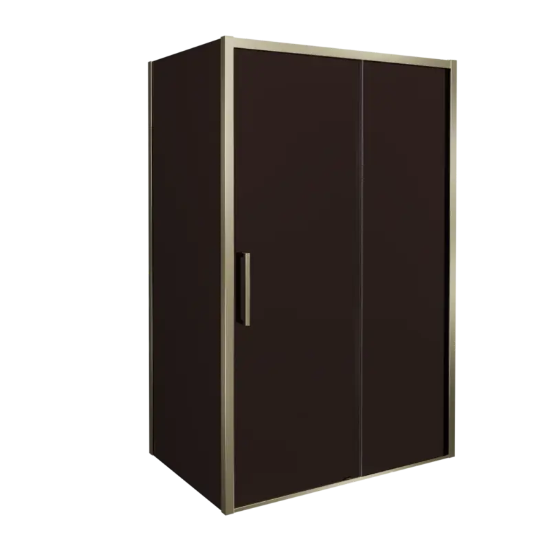 Beliebt Balmani Senses Design Eckdusche: Schiebetür (Rechts) mit fixierte Seitenwand, 140 x 80 cm, Bronze, Profil Brushed Champagne Gold