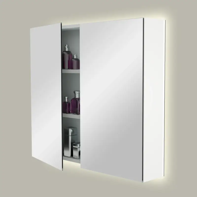 Direkt Vom Hersteller Storke Reflecta Spiegelschrank, 85 x 75 cm, weiß matt, mit Spiegelbeleuchtung