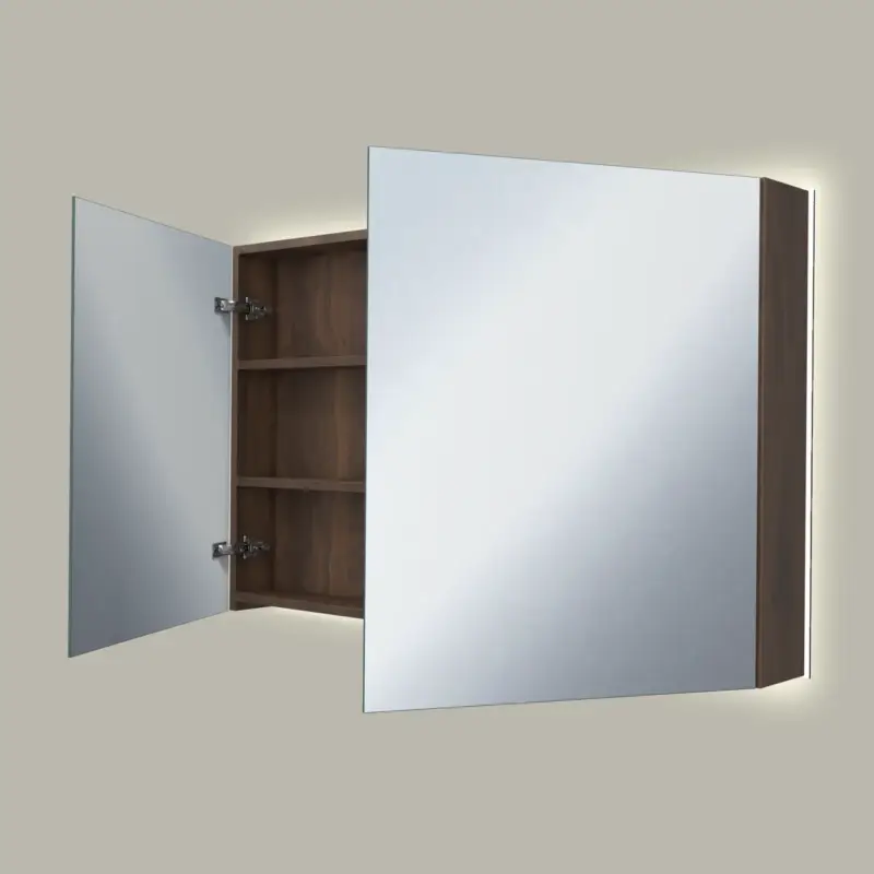 Sofort Bestellen Storke Reflecta Spiegelschrank, 120 x 75 cm, Nussbaum, mit Spiegelbeleuchtung