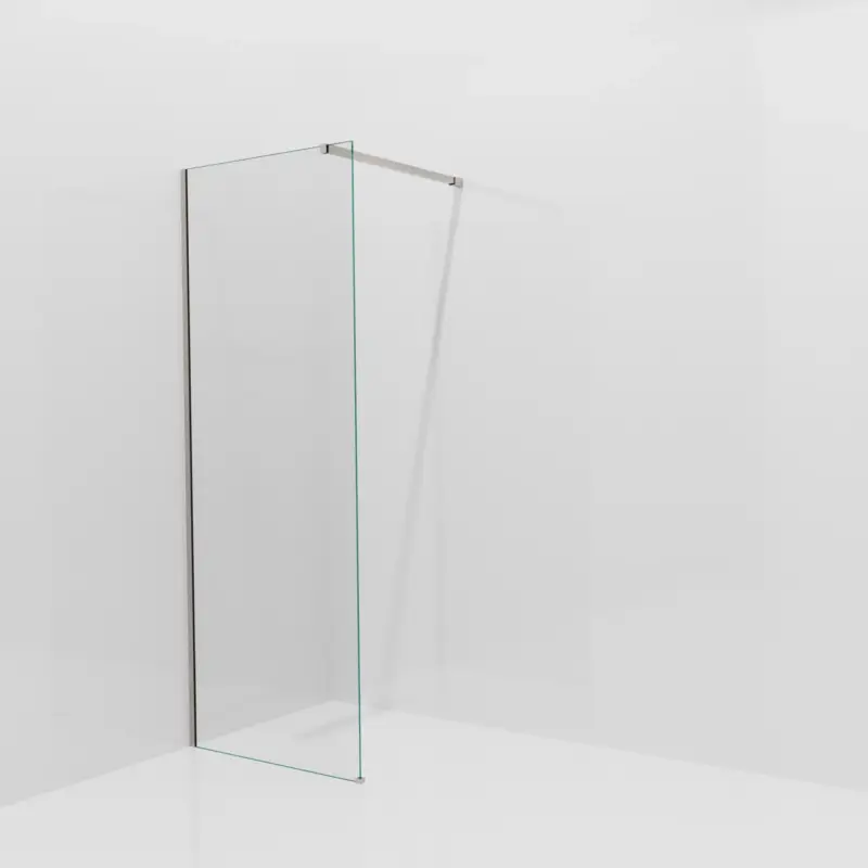 Balmani Modular Walk-In Dusche: 80 x 200 cm, Klarglas, Profil Brushed CoolMetal Neue Kollektion