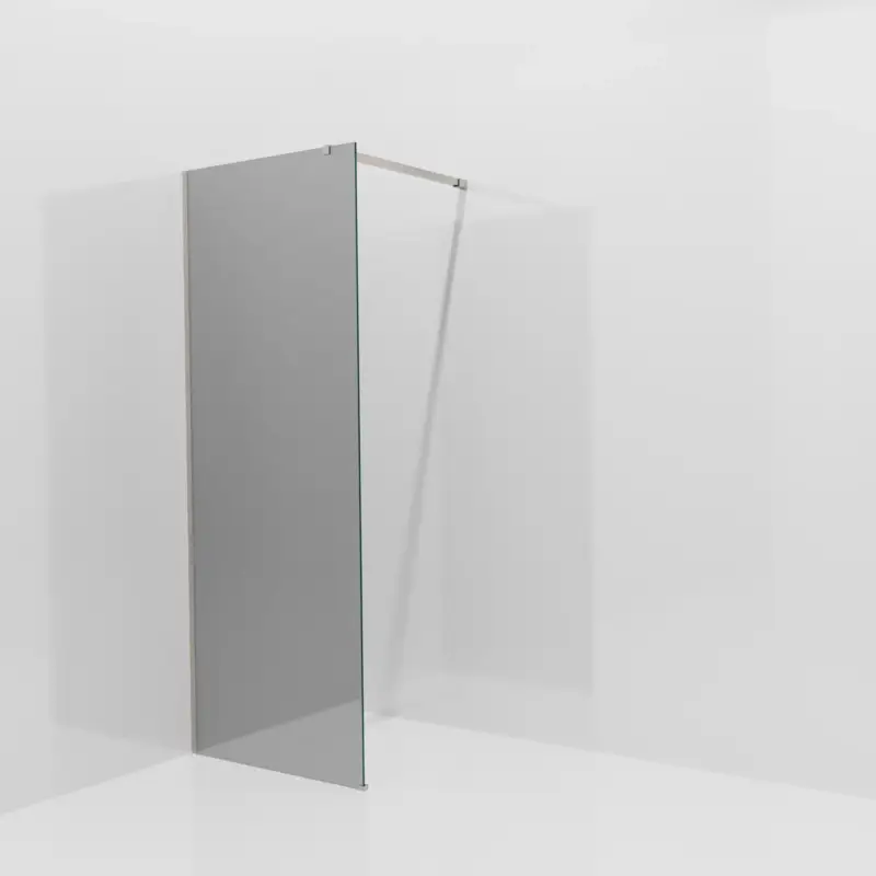 Balmani Modular Walk-In Dusche: 80 x 200 cm, Reflex-Spiegelglas, Profil Brushed CoolMetal Neue Kollektion