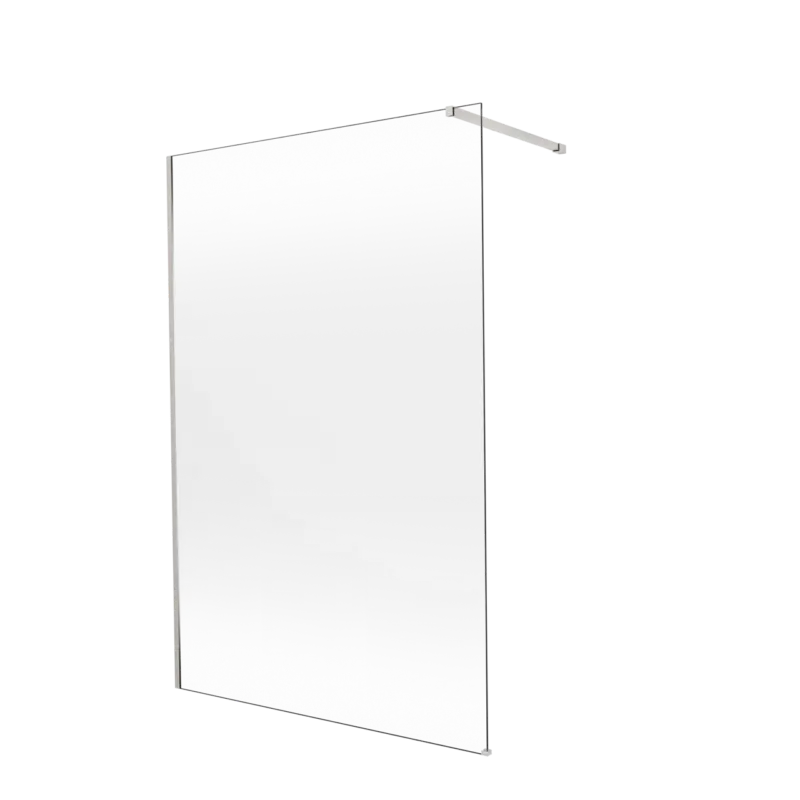 Balmani Modular Walk-In Dusche: 140 x 200 cm, Permafrost, inklusive Coating, Profil Brushed CoolMetal Neu