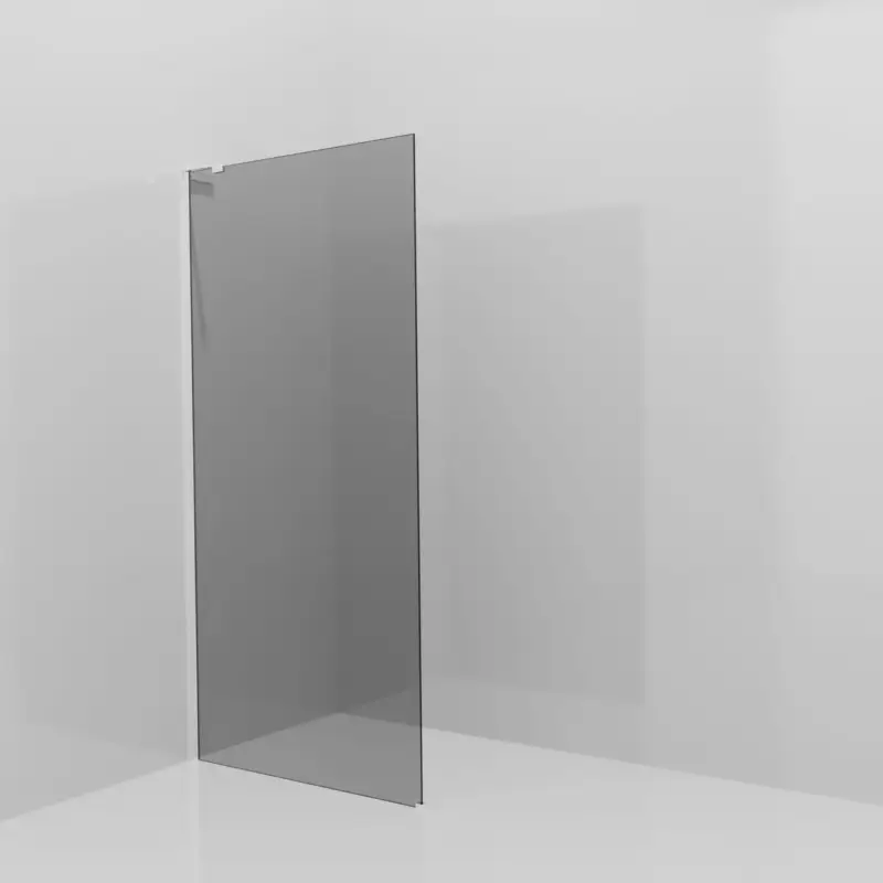 Balmani Modular Walk-In Dusche: 100 x 200 cm, Rauchglas, Profil Chrom glänzend mit L-Shape Neue Ware