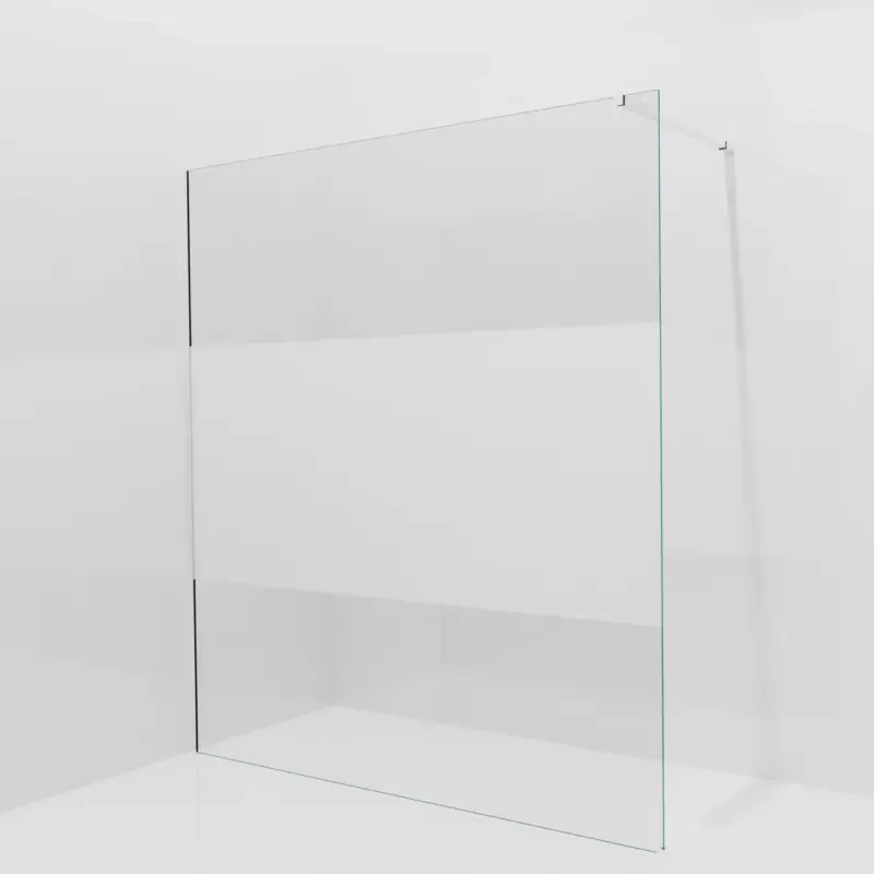 Balmani Modular Walk-In Dusche: 180 x 200 cm, Klarglas mit mattiertem Streifen, Profil Chrom glänzend Preisreduziert