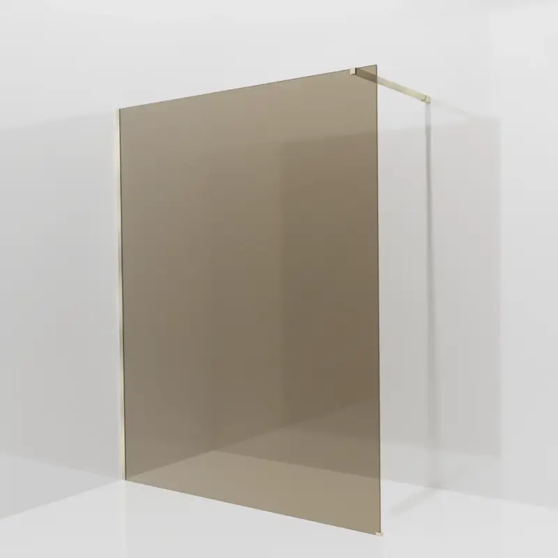 Nur Für Kurze Zeit Balmani Modular Walk-In Dusche: 160 x 200 cm, Bronze Glas, Profil Brushed Champagne Gold