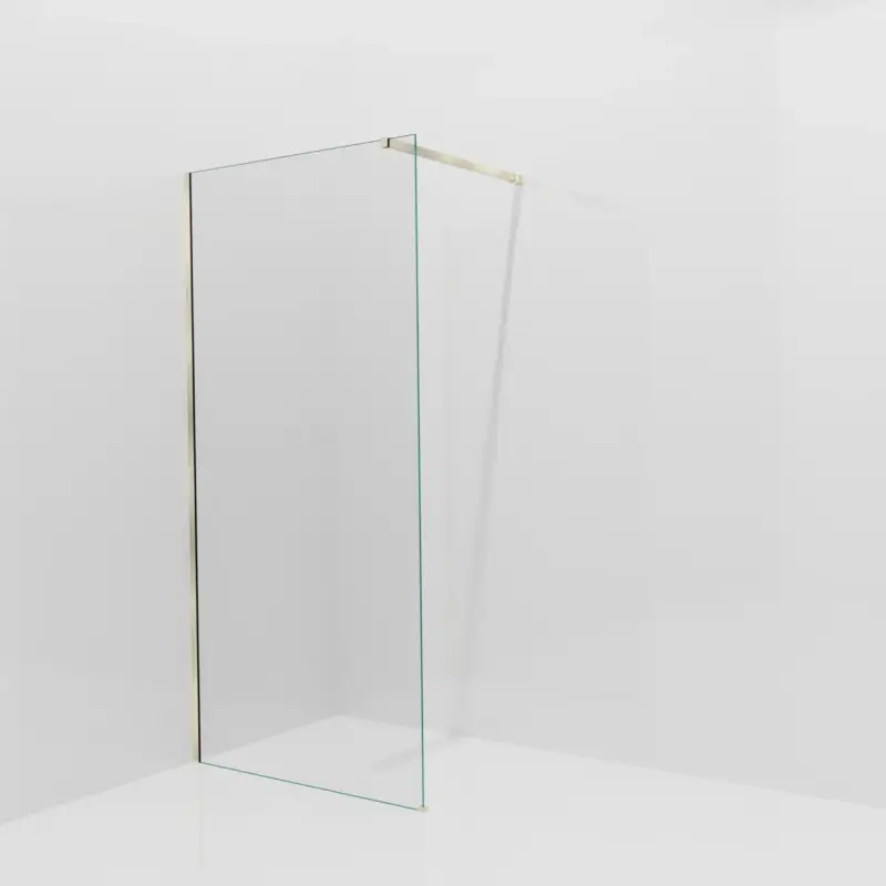 Balmani Modular Walk-In Dusche: 100 x 200 cm, Klarglas, Profil Brushed Champagne Gold Neu Im Sortiment
