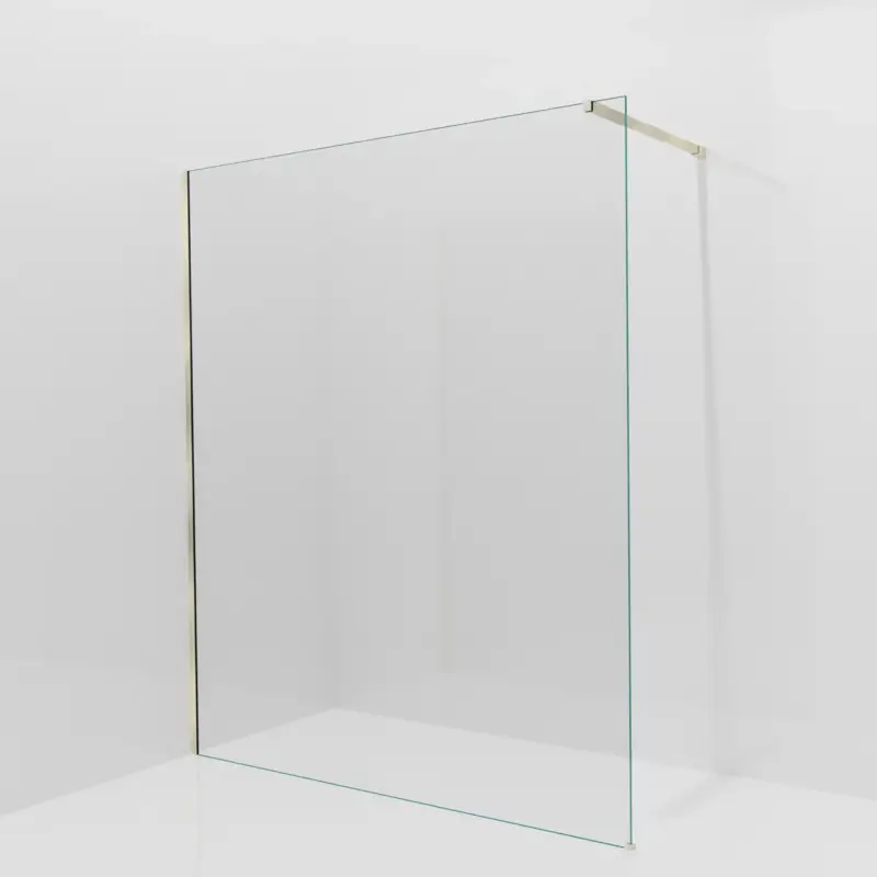 Letzte Chance Balmani Modular Walk-In Dusche: 170 x 200 cm, Klarglas, Profil Brushed Champagne Gold