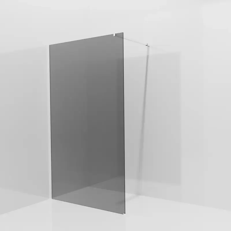 Balmani Modular Walk-In Dusche: 120 x 200 cm, Rauchglas, Profil Chrom glänzend Garantierte Lieferung