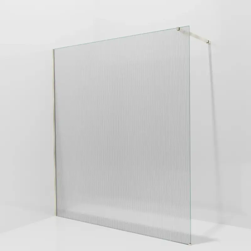 Sofort Bestellen Balmani Modular Walk-In Dusche: 180 x 200 cm, Ribs, inklusive Coating, Profil Brushed Champagne Gold