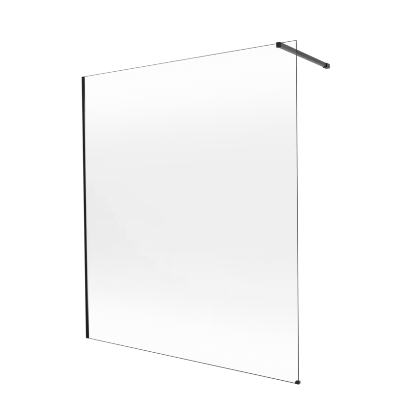 Balmani Modular Walk-In Dusche: 180 x 200 cm, Permafrost, inklusive Coating, Profil Schwarz matt Garantierte Lieferung