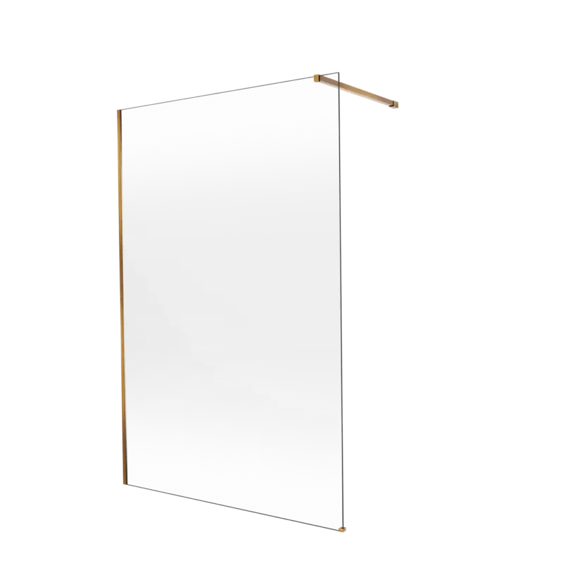 Balmani Modular Walk-In Dusche: 140 x 200 cm, Permafrost, inklusive Coating, Profil Brushed Rosegold Sonderaktion